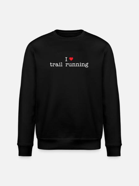 I Love Trail Running - Stanley/Stella ROLLER Unisex Organic Sweatshirt - black