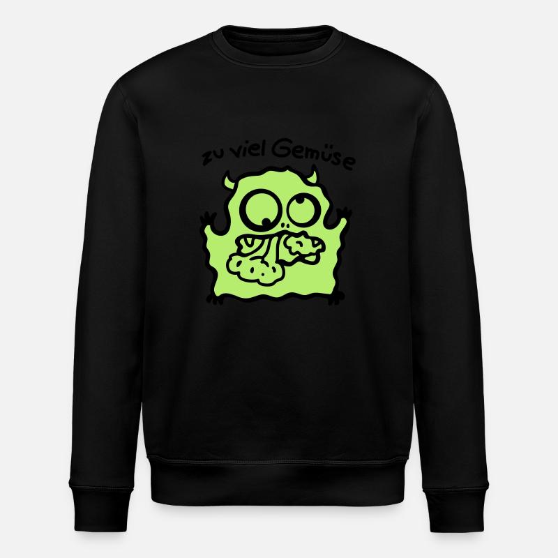 too much vegetables - Stanley/Stella ROLLER Unisex Organic Sweatshirt - black