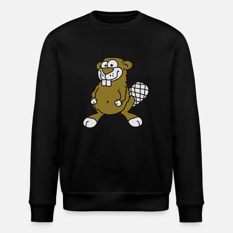 beaver - Stanley/Stella Unisex Bio-Sweatshirt ROLLER - Schwarz