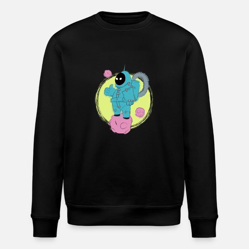 The good astronaut walking - Stanley/Stella ROLLER Unisex Organic Sweatshirt - black