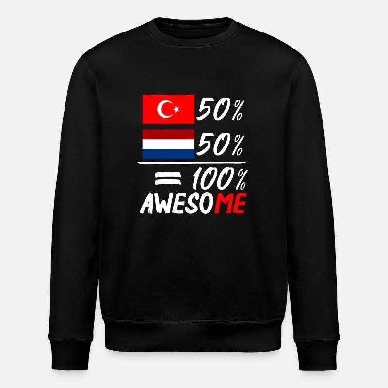 Half Nederlander half Turk - Stanley/Stella ROLLER Unisex Organic Sweatshirt - black