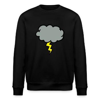 Sturmwolke Gewitterwolke Blitz Blitz - Stanley/Stella Unisex Bio-Sweatshirt ROLLER - Schwarz - Vorne - Nik (191cm)