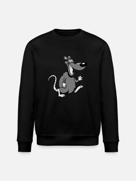 rat sweet hello dear - Stanley/Stella ROLLER Unisex Organic Sweatshirt - black
