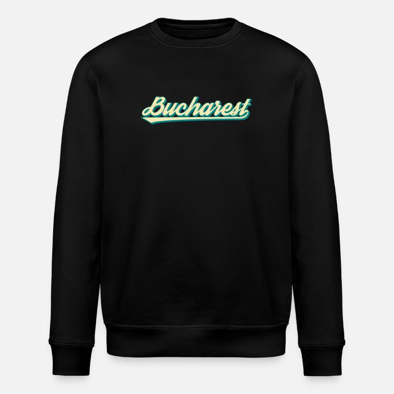 Bucarest Retro Script - Sweat bio ROLLER Stanley/Stella Unisexe - noir