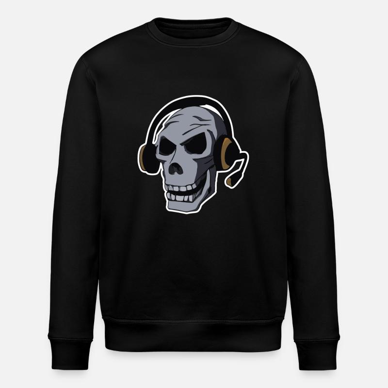 Gamerskull - Stanley/Stella ROLLER Unisex Organic Sweatshirt - black