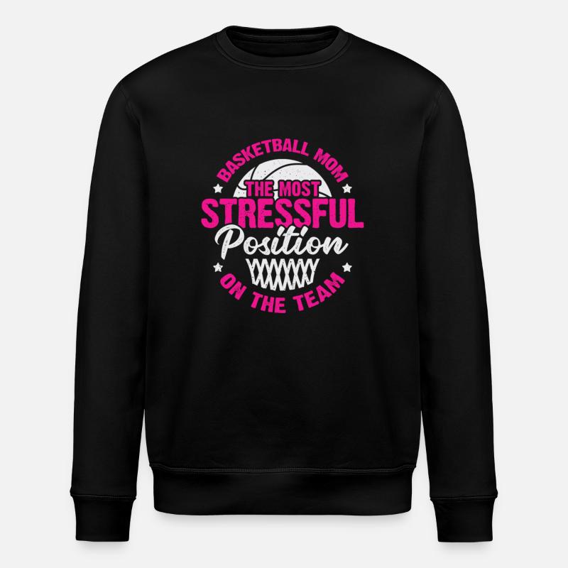 Basketball-Mutter-Mutter-Geschenk - Stanley/Stella Unisex Bio-Sweatshirt ROLLER - Schwarz