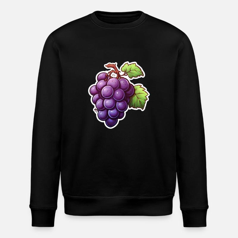 Weinreben blau - Stanley/Stella Unisex Bio-Sweatshirt ROLLER - Schwarz