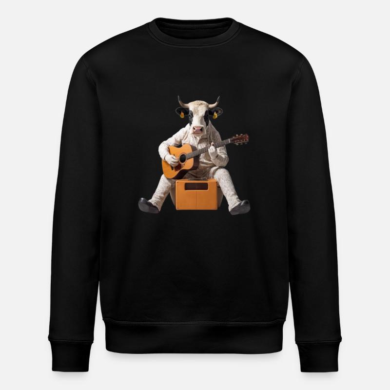vache boeuf guitare - Sweat bio ROLLER Stanley/Stella Unisexe - noir