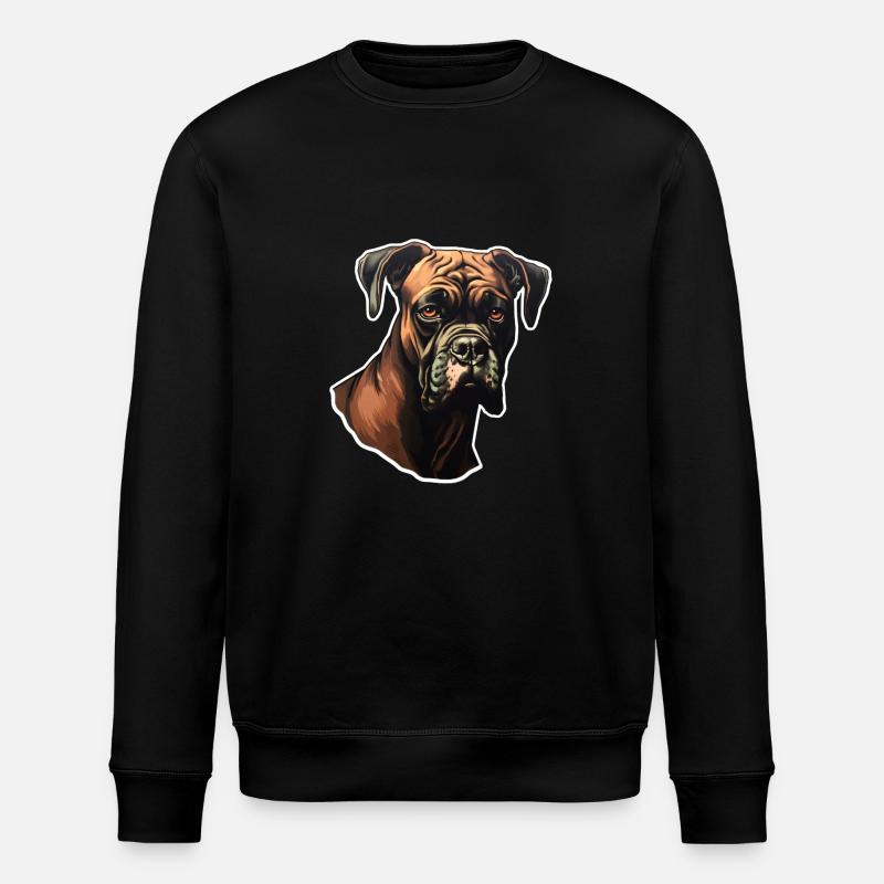 Boxer Head - Stanley/Stella ROLLER Unisex Organic Sweatshirt - black