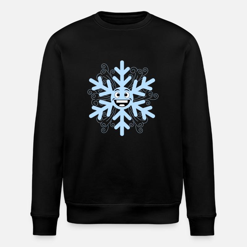 Glückliche Schneeflocke - Stanley/Stella Unisex Bio-Sweatshirt ROLLER - Schwarz