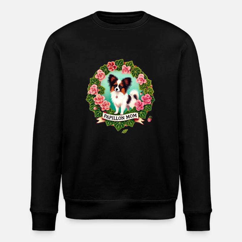 Papillon Mama - Stanley/Stella Unisex Bio-Sweatshirt ROLLER - Schwarz