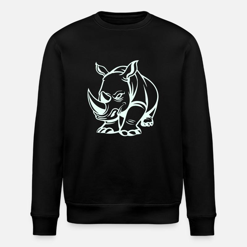 nashorn tier - Stanley/Stella Unisex Bio-Sweatshirt ROLLER - Schwarz