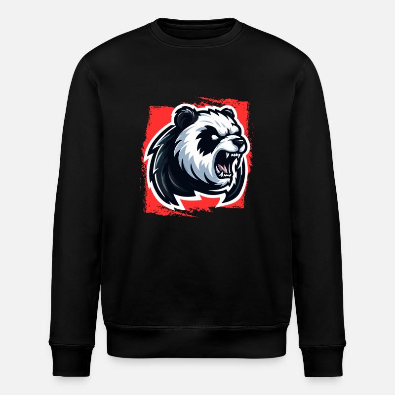 Panda fou - Sweat bio ROLLER Stanley/Stella Unisexe - noir