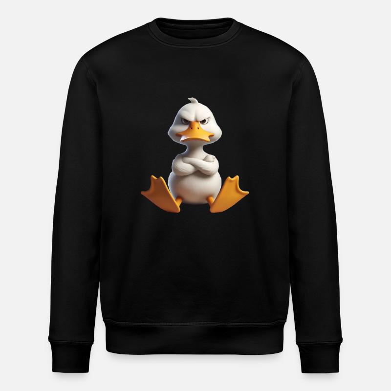 Duck grim 1 - Stanley/Stella ROLLER Unisex Organic Sweatshirt - black