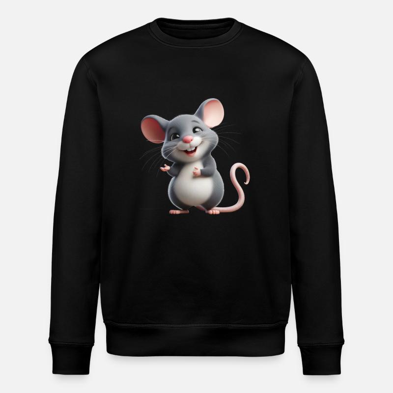 Mouse 1 - Stanley/Stella ROLLER Unisex Organic Sweatshirt - black