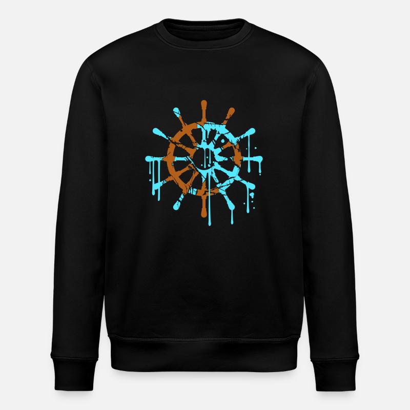 Bateau Gouverner Volant Voile Graffiti - Sweat bio ROLLER Stanley/Stella Unisexe - noir