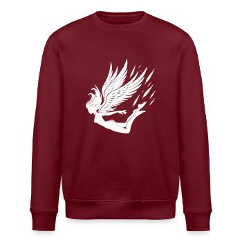 Falling angel - Stanley/Stella ROLLER Unisex Organic Sweatshirt - burgundy - Front - Nik (191cm)