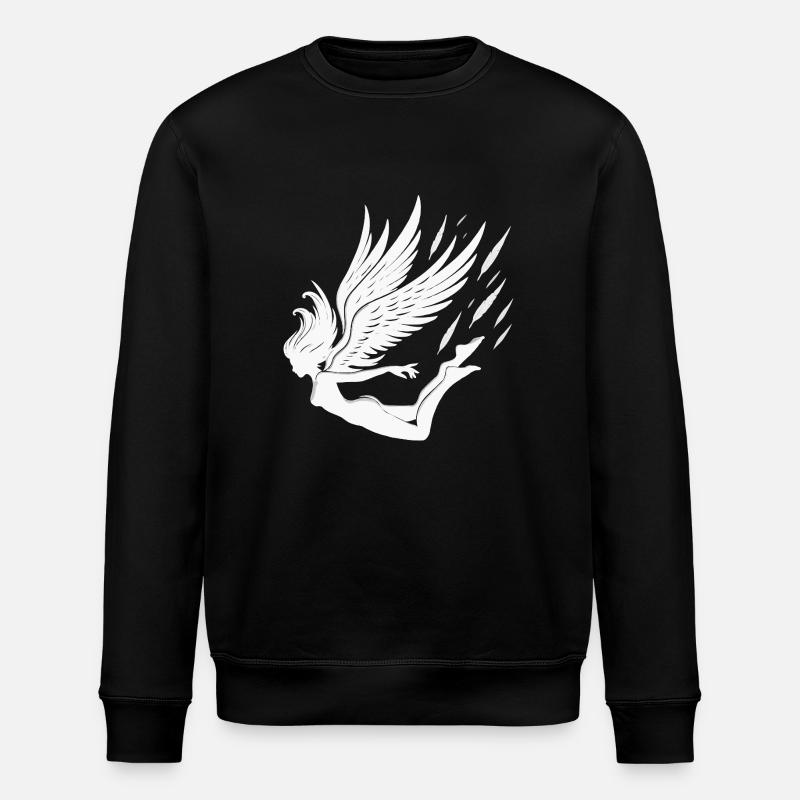 Falling angel - Stanley/Stella ROLLER Unisex Organic Sweatshirt - black