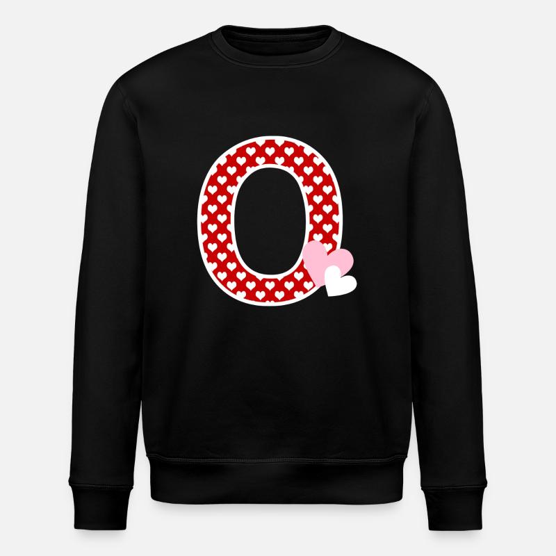 Buchstabe o Herz - Stanley/Stella Unisex Bio-Sweatshirt ROLLER - Schwarz