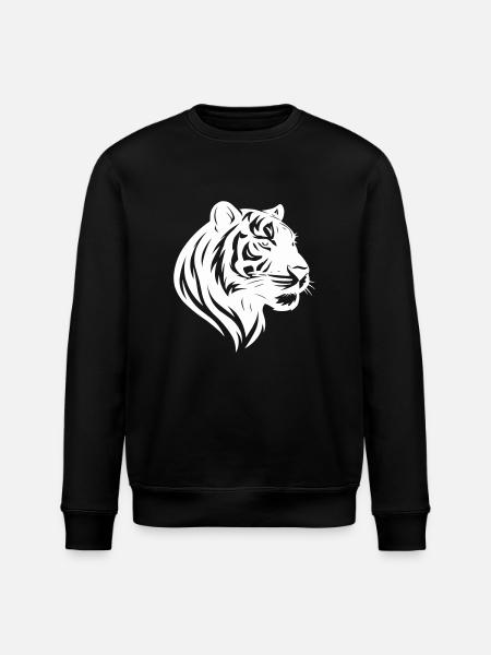 Tiger Head Tribal - Stanley/Stella ROLLER Unisex Organic Sweatshirt - black