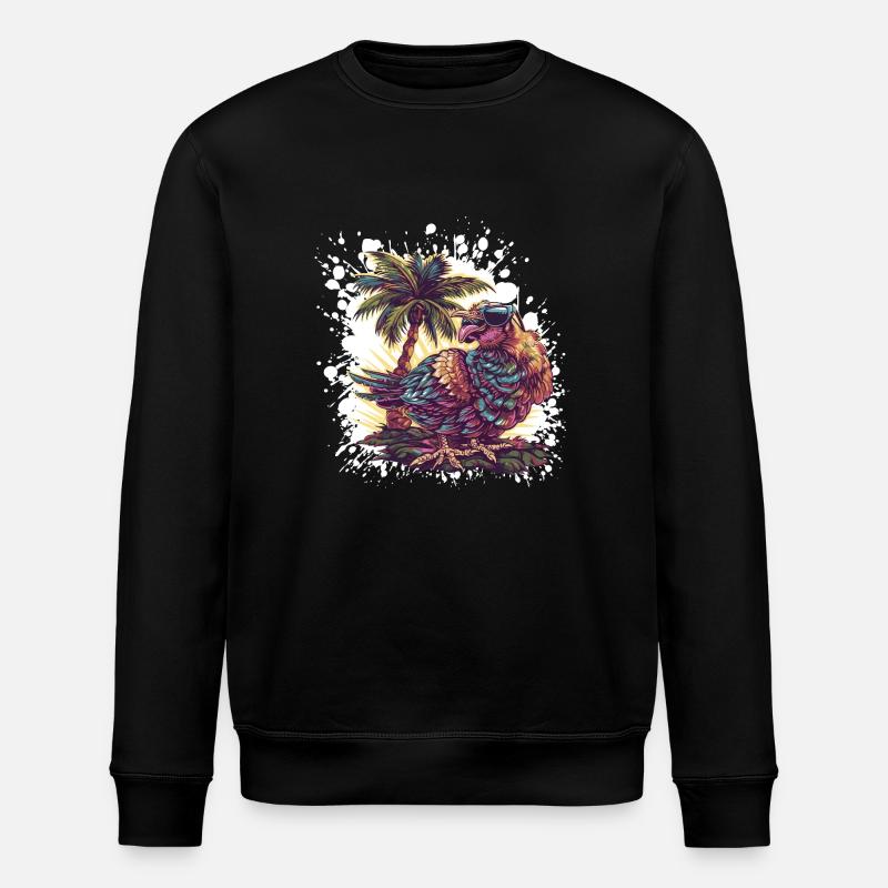 Truthan Insel Palme - Stanley/Stella Unisex Bio-Sweatshirt ROLLER - Schwarz