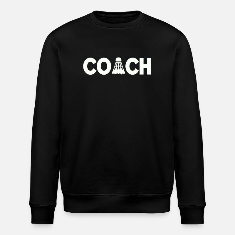 Badminton Coach - Stanley/Stella ROLLER Unisex Organic Sweatshirt - black