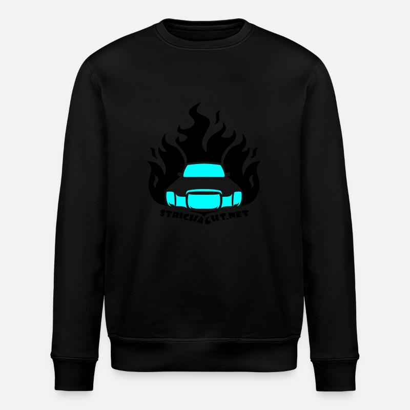 /8 Flame01 2C - Stanley/Stella Unisex Bio-Sweatshirt ROLLER - Schwarz