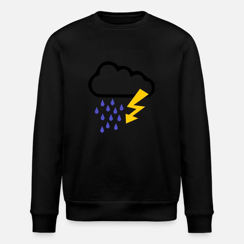 Gewitter - Wolken - Regen - Stanley/Stella Unisex Bio-Sweatshirt ROLLER - Schwarz