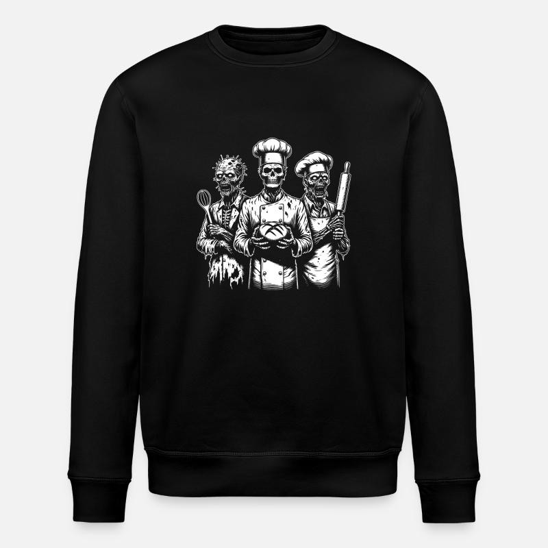 Baking Dead - backende Zombies - Stanley/Stella ROLLER Unisex Organic Sweatshirt - black