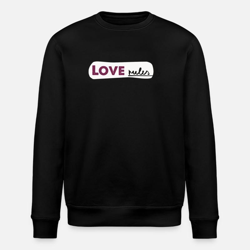 Love rules - Spruch Handlettering - Stanley/Stella Unisex Bio-Sweatshirt ROLLER - Schwarz
