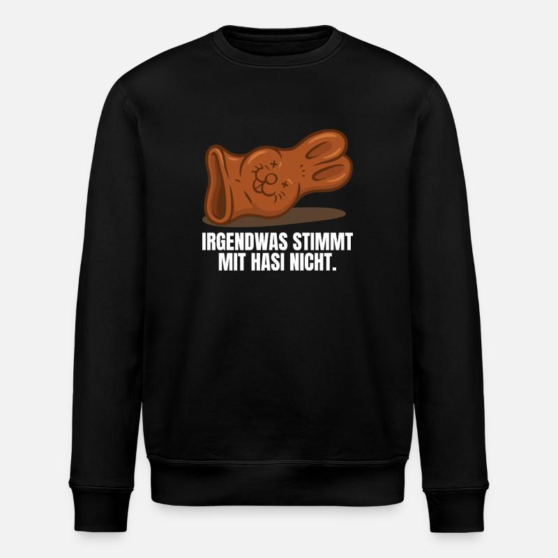 Schokoladenhase Ostern - Stanley/Stella Unisex Bio-Sweatshirt ROLLER - Schwarz