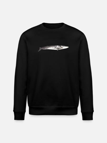 Fin whale Balaenoptera physalus - Stanley/Stella ROLLER Unisex Organic Sweatshirt - black