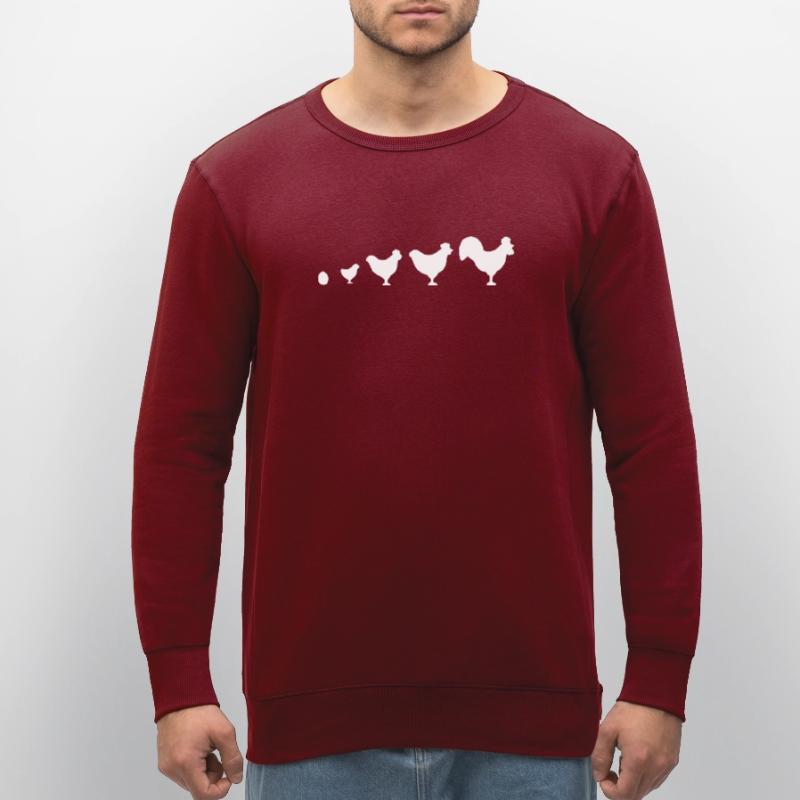 Evolution Bauer Huhn Hahn lustig Stanley/Stella Unisex Bio-Sweatshirt ROLLER