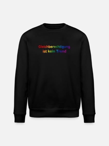 Equality is not a trend rainbow - Stanley/Stella ROLLER Unisex Organic Sweatshirt - black
