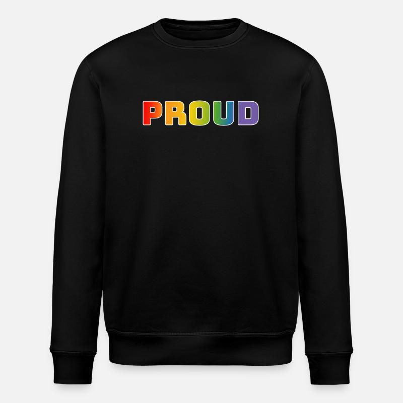 Arc-en-ciel fier blanc - Sweat bio ROLLER Stanley/Stella Unisexe - noir