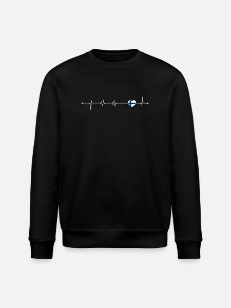 Heartbeat Love Finlande Drapeau - Sweat bio ROLLER Stanley/Stella Unisexe - noir