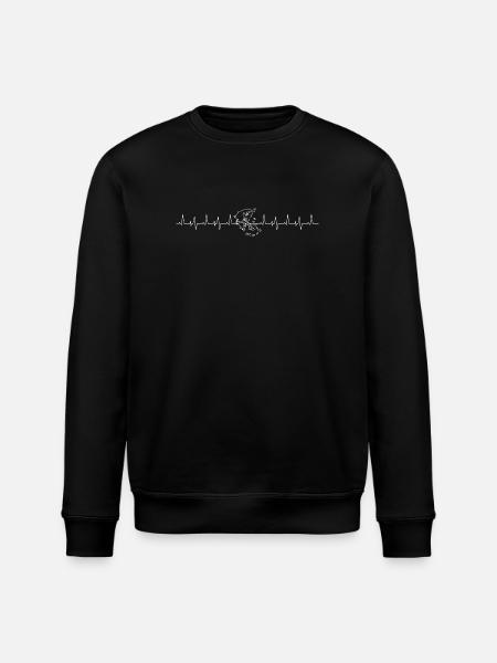 Greek Heartbeat Map - Stanley/Stella ROLLER Unisex Organic Sweatshirt - black