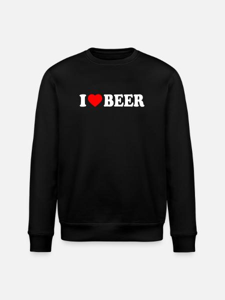 I love beer - Stanley/Stella ROLLER Unisex Organic Sweatshirt - black