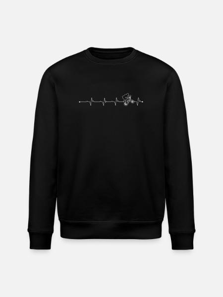 Heartbeat bmx - Stanley/Stella ROLLER Unisex Organic Sweatshirt - black