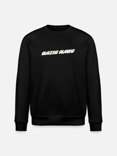 Nazis Out | Retro Political Design - Stanley/Stella ROLLER Unisex Organic Sweatshirt - black