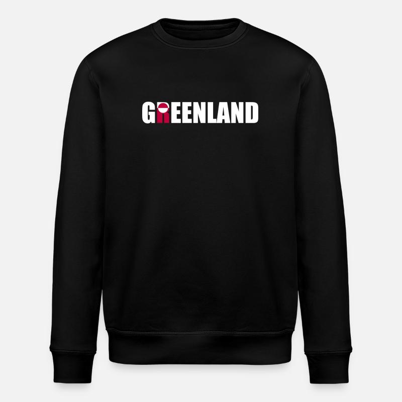 Grønland - Danmark - Danmark - Dänemark - Stanley/Stella økologisk unisex-sweatshirt ROLLER - sort