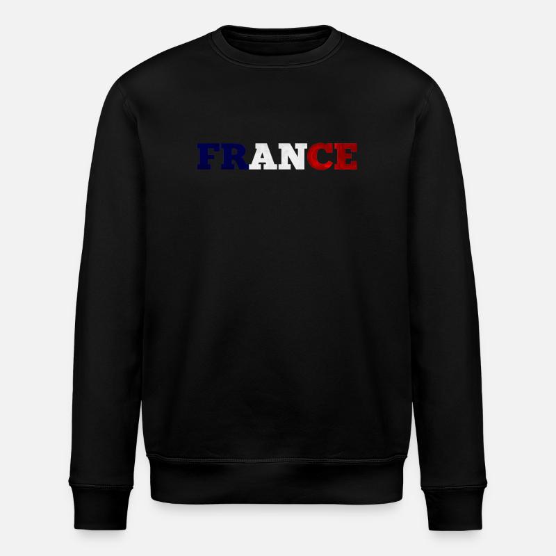 Frankreich - Stanley/Stella Unisex Bio-Sweatshirt ROLLER - Schwarz