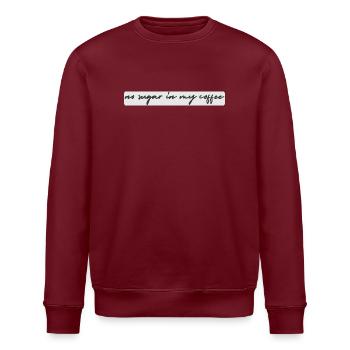 kein Zucker - Stanley/Stella Unisex Bio-Sweatshirt ROLLER - Burgunderrot - Vorne - Nik (191cm)