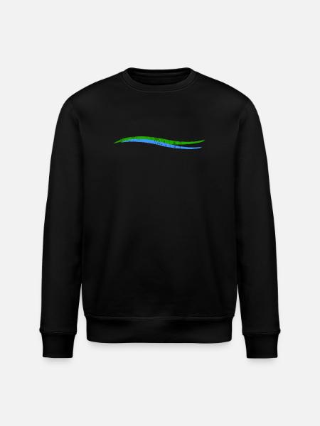 Waves | Wave | Land River - Stanley/Stella ROLLER Unisex Organic Sweatshirt - black