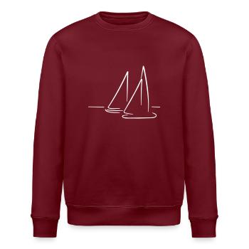 Segelboot - Stanley/Stella Unisex Bio-Sweatshirt ROLLER - Burgunderrot - Vorne - Nik (191cm)