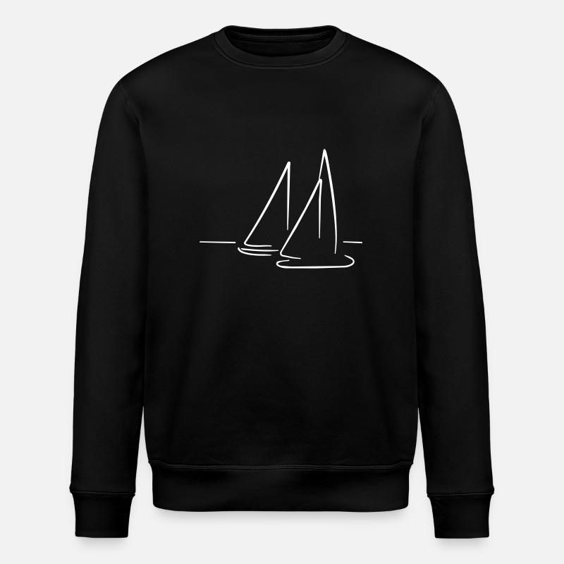 Segelboot - Stanley/Stella Unisex Bio-Sweatshirt ROLLER - Schwarz