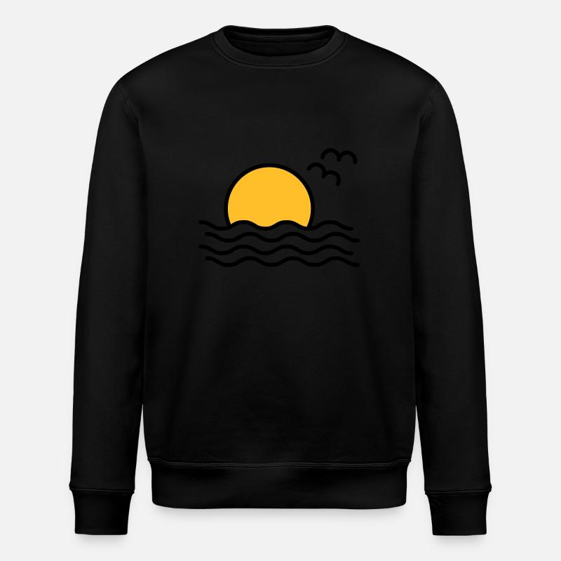 Coucher de soleil - Sweat bio ROLLER Stanley/Stella Unisexe - noir