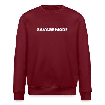 Savage Mode - Stanley/Stella ROLLER Unisex Organic Sweatshirt - burgundy - Front - Nik (191cm)