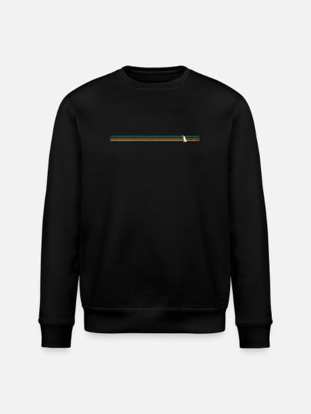 Striped Rabbit Silhouette - Stanley/Stella ROLLER Unisex Organic Sweatshirt - black