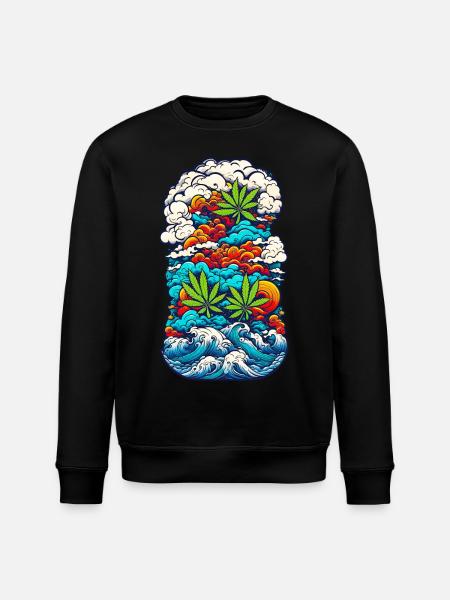 High waves 04 - Stanley/Stella ROLLER Unisex Organic Sweatshirt - black